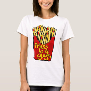 Camiseta fritadas antes de individuos