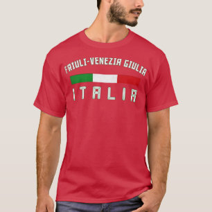 Camiseta Friuli Venezia Giulia Italia Región Tipografía Des