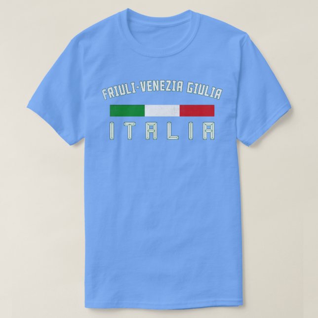 Camiseta Friuli Venezia Giulia Italia Región Tipografía Des (Diseño del anverso)