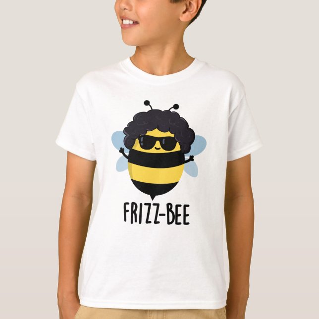Camiseta Frizz-Bee Funny Afro Bee Pun (Anverso)