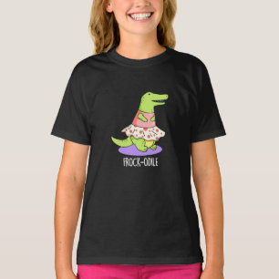 Camiseta Frock odile Funny Crocodile Pun Dark BG