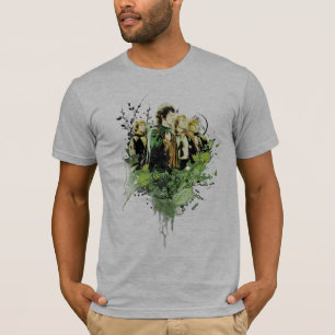 Camiseta FRODO™ con collage del vector de Hobbits