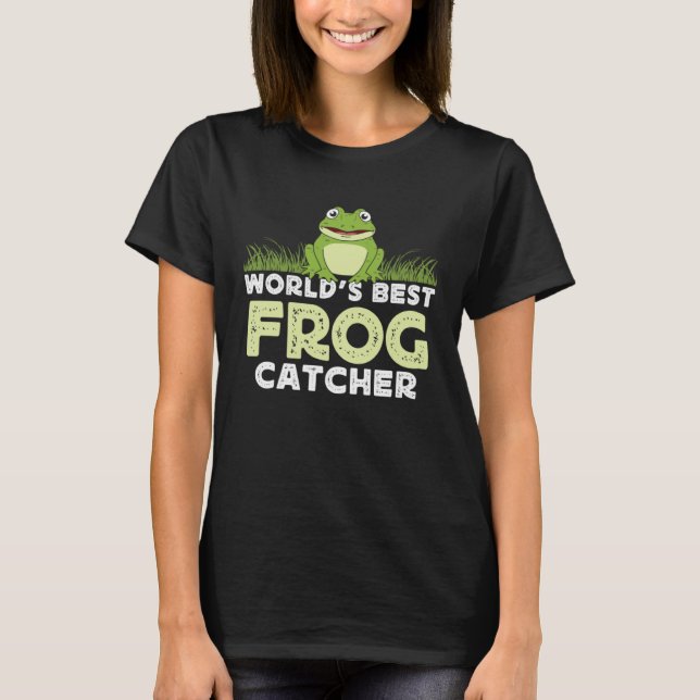 Camiseta Frog Amphibians Exotic Animal Frog Hunter Tadpole  (Anverso)