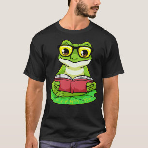 Camiseta Frog as Nerds with Glasses Book