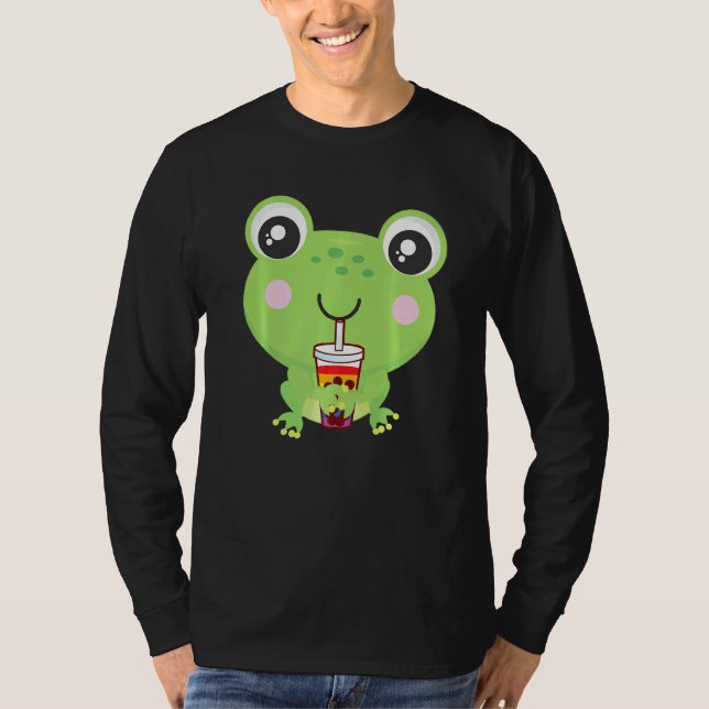 Camiseta Frog Bubble Tea Lgbt Gay Pride Lgbt Flag   (Anverso)