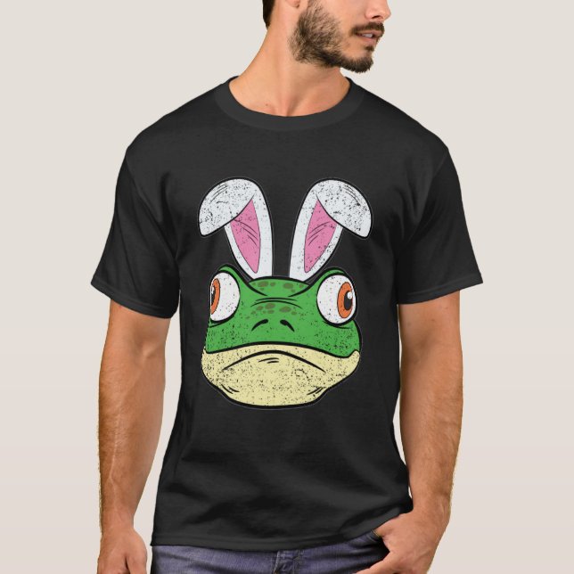 Camiseta Frog Bunny Ears Easter Cute Amphibian Animal (Anverso)