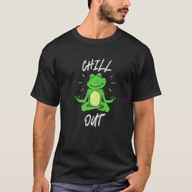 Camiseta Frog Chill Out Yoga & Meditation (Anverso)