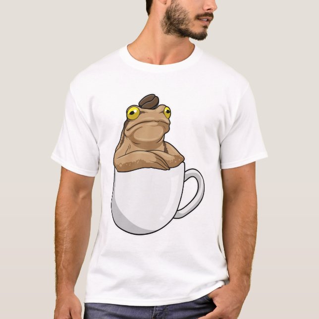 Camiseta Frog Coffee frijol (Anverso)