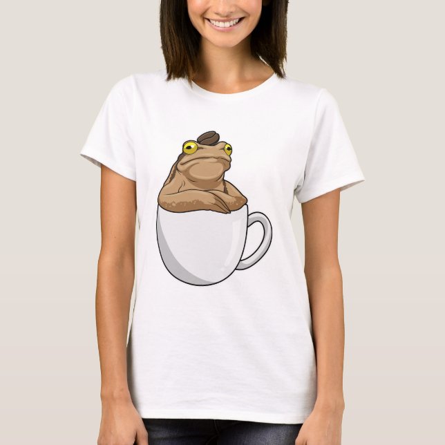 Camiseta Frog Coffee frijol (Anverso)