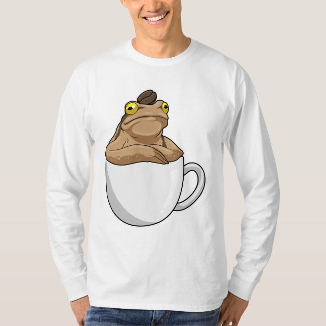 Camiseta Frog Coffee frijol (Anverso)