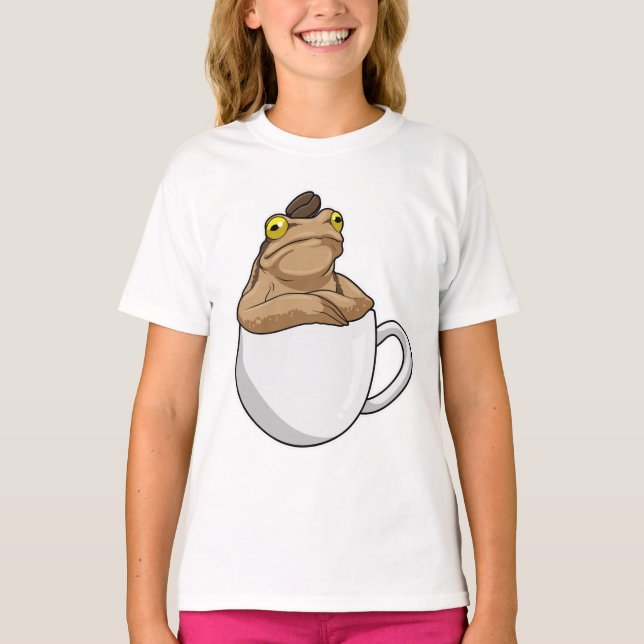 Camiseta Frog Coffee frijol (Anverso)