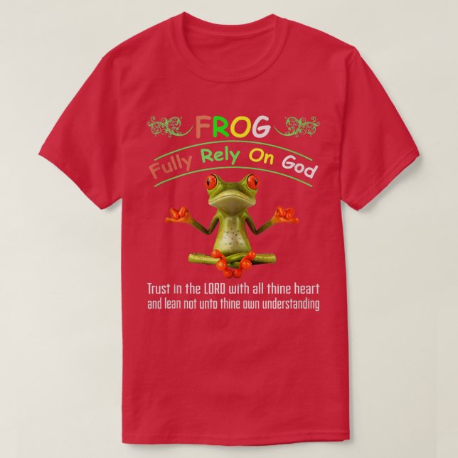 Camiseta FROG Confía plenamente en Dios en el SEÑOR con tod (Diseño del anverso)