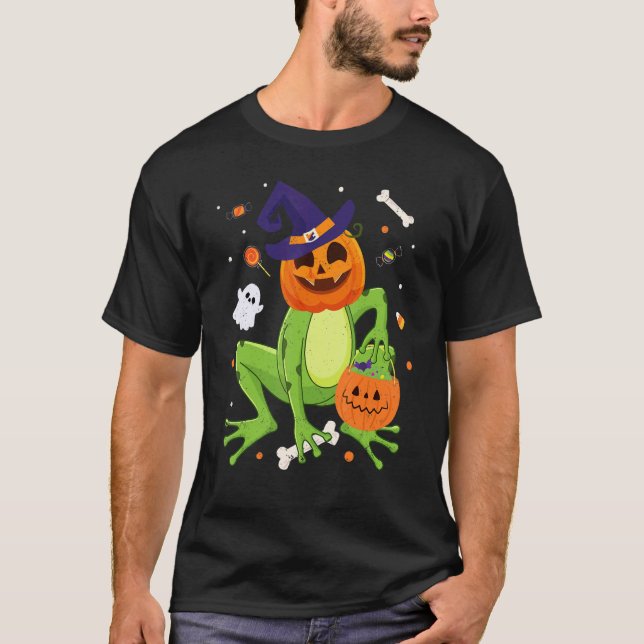 Camiseta Frog Costume Toad Kids Cute Frog Halloween (Anverso)