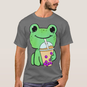 Camiseta Frog Drinking Bubble Tea Premium 