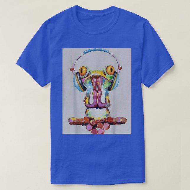 Camiseta Frog funny music  (Diseño del anverso)
