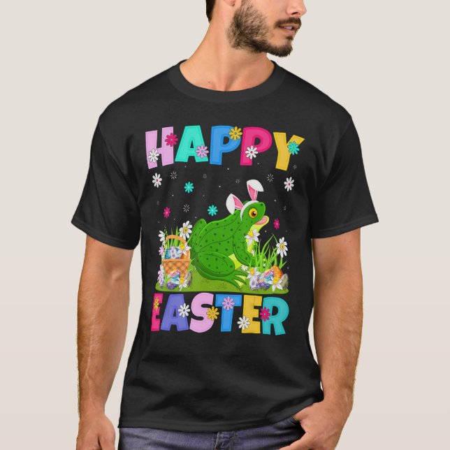 Camiseta Frog Happy Easter Bunny Frog Easter Sunday (Anverso)
