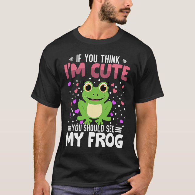 Camiseta Frog Heart Valentine's Day Animal For Womens Kids (Anverso)
