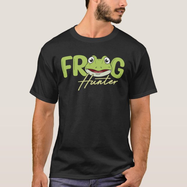 Camiseta Frog Hunter Amphibian Frog Catcher Tadpole Toad (Anverso)