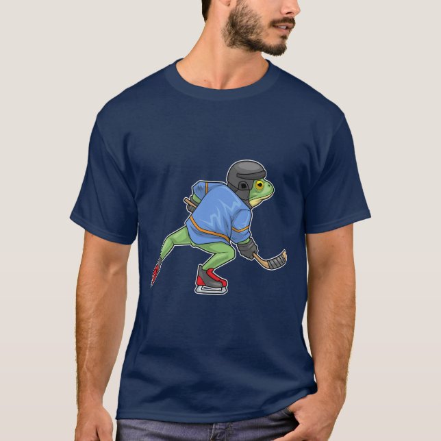 Camiseta Frog Ice hockey Ice hockey stick Sports (Anverso)