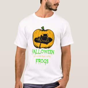 Camiseta Frog Lily Pads Halloween Calabaza Jack O Lantern G