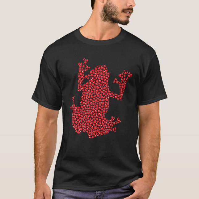 Camiseta Frog Lover Heart Shape Poison Dart Frog Valentine' (Anverso)