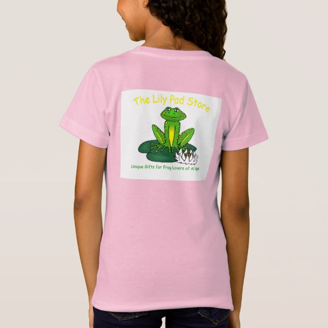 Camiseta Frog on a Lily Pad Kid's Pink  (Reverso)