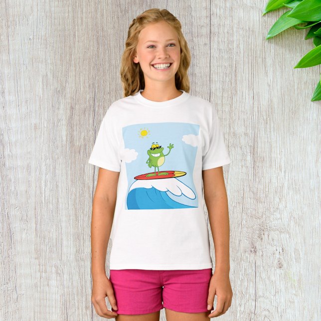 Camiseta Frog Surfing A Wave T-Shirt (Subido por el creador)