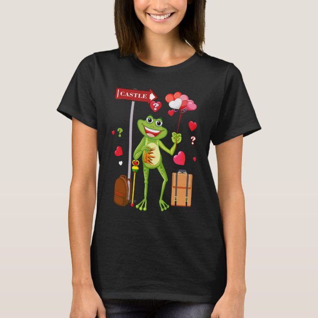 Camiseta Frog Valentines day Love for Kids teens Men Women (Anverso)