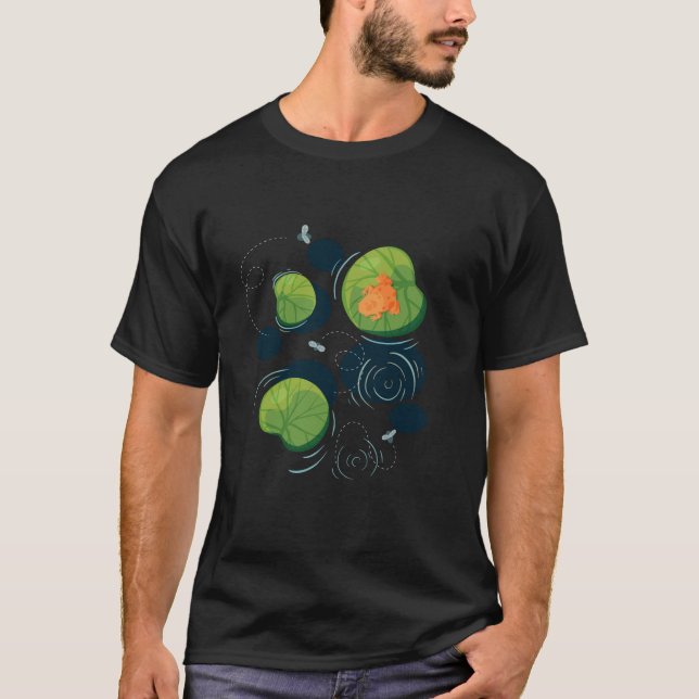 Camiseta Frog Water Lily Pad Tree Frog Anfibio Frogs Chil (Anverso)