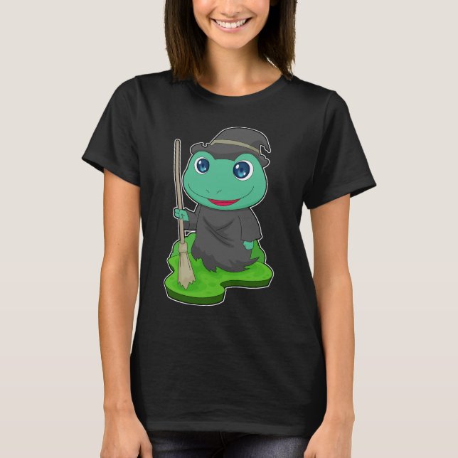 Camiseta Frog Witch Broom (Anverso)