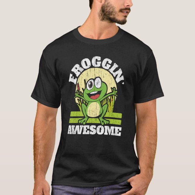 Camiseta Froggin Awesome Red Eyed Tree Frog Toad Amphibian (Anverso)