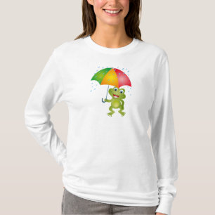 Camiseta Froggy con el paraguas de la lluvia