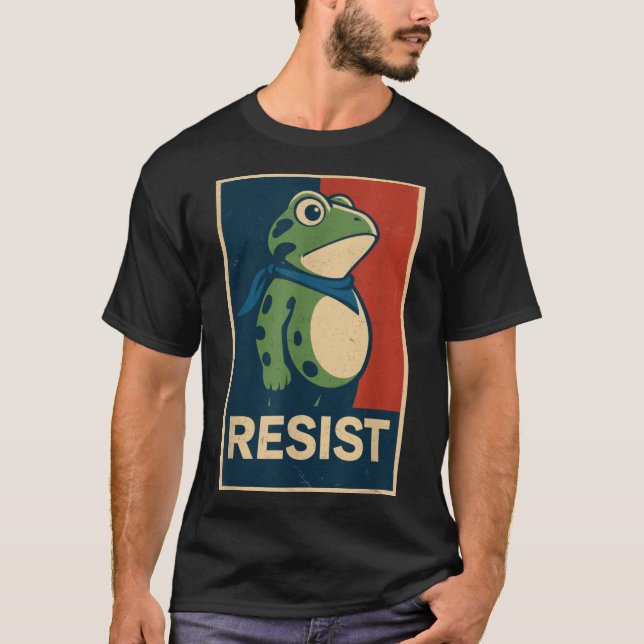 Camiseta Frogs Against Fascism - Portland Frog Protest, fas (Anverso)
