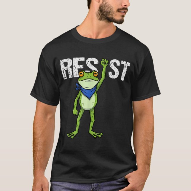 Camiseta Frogs Resist - Rtland Frog Protest Funny  (Anverso)