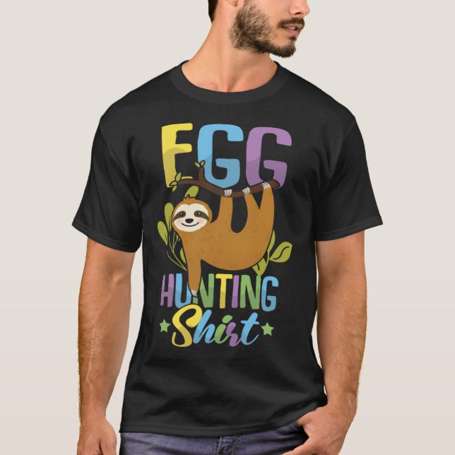 Camiseta Frohe Ostern T-Shirt Tired Sloth Funny Easter (Anverso)