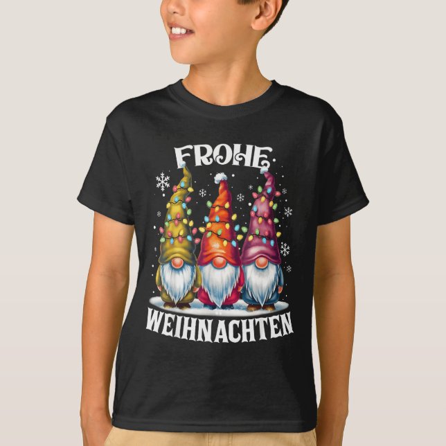 Camiseta Frohe Weihnachten German Gnome Christmas Decoratio (Anverso)