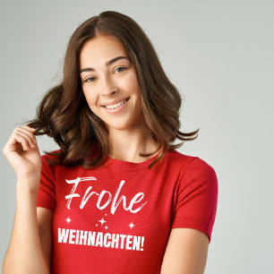 Camiseta Frohe Weihnachten Minimalista moderno