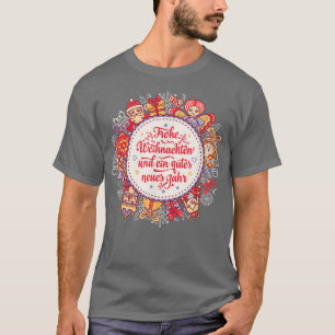 Camiseta Frohe Weihnachten Navidades Vacantes Happ de Año N