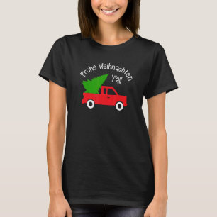 Camiseta Frohe Weihnachten Y'all German Merry Christmas Ger