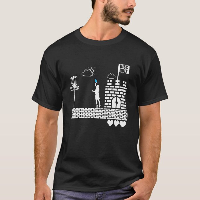 Camiseta Frolf Crazy Retro 8 bit Frisbee Discgolf (Anverso)