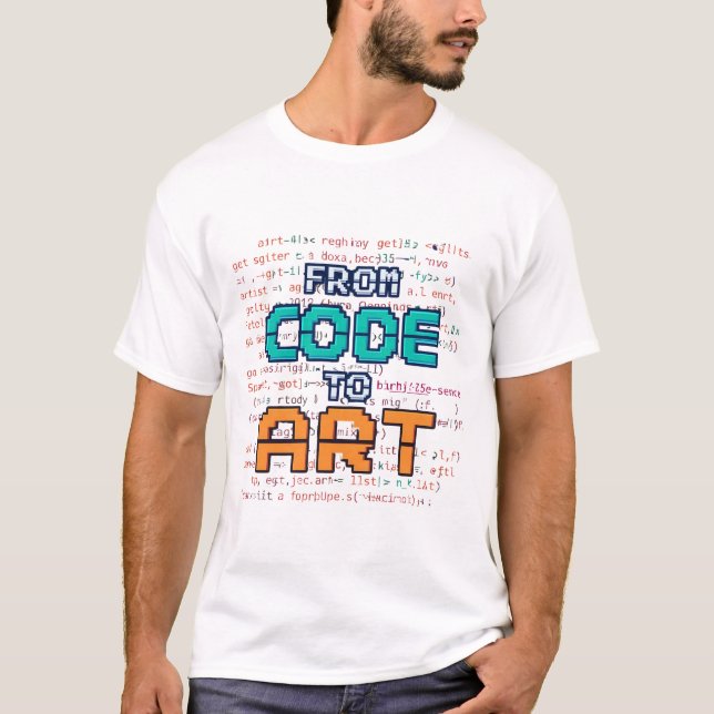 Camiseta From Code To Art Creative Pixel Software Developer (Anverso)