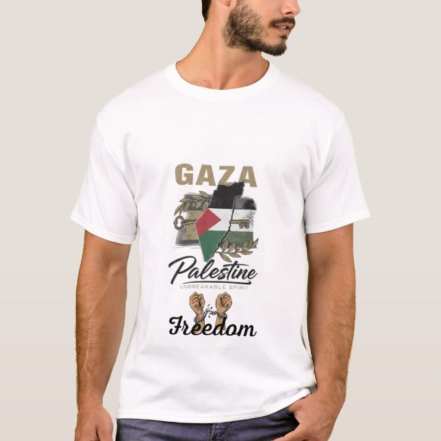 Camiseta From Gaza to the world — strength lives here (Anverso)