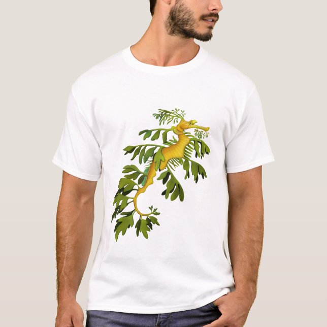Camiseta frondosa del Seahorse del dragón del mar (Anverso)