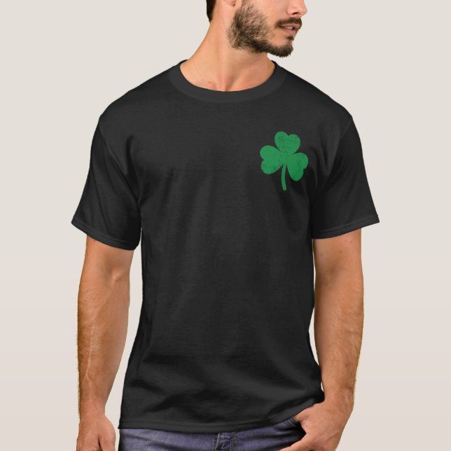 Camiseta (Front and Back) US American Flag Shamrocks (Anverso)