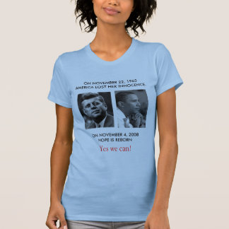Camiseta FRONT/BACK JFK a la pieza JFK de OBAMA/"piden no"