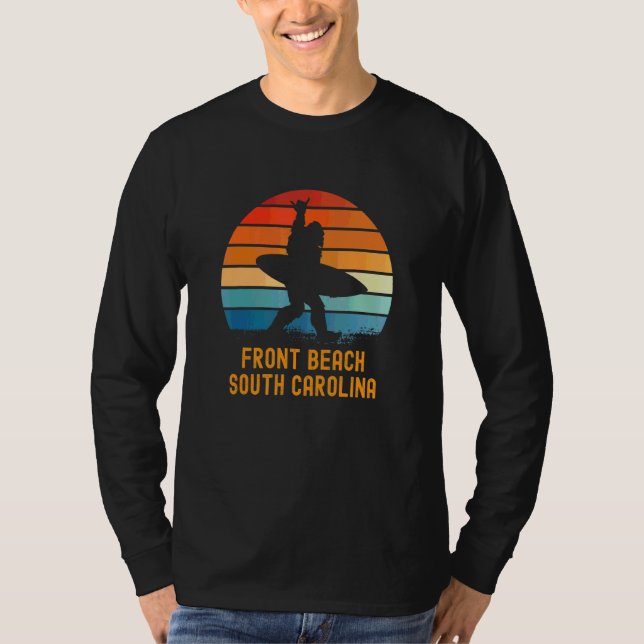 Camiseta Front Beach South Carolina Sasquatch Souvenir (Anverso)
