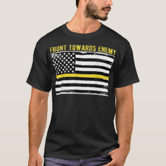 Camiseta Front Toward Enemy Vintage American Flag Military