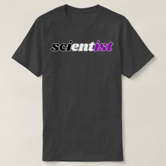 Camiseta frontera asexual entre científicos (Diseño del anverso)