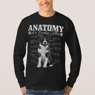 Camiseta Frontera Collie Anatomía Divertida Cute Dog Border