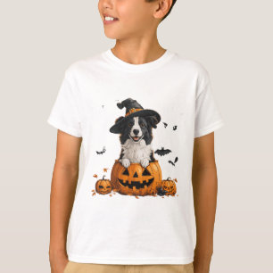 Camiseta Frontera Collie Dog Calabaza Halloween Acción de G